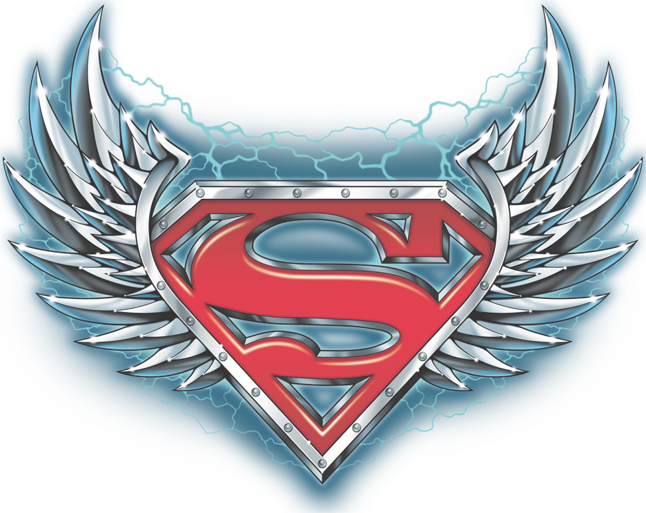 Superman Steel Wings Logo Men's Regular Fit T-shirt - Superman Logo With Wings (936x743), Png Download