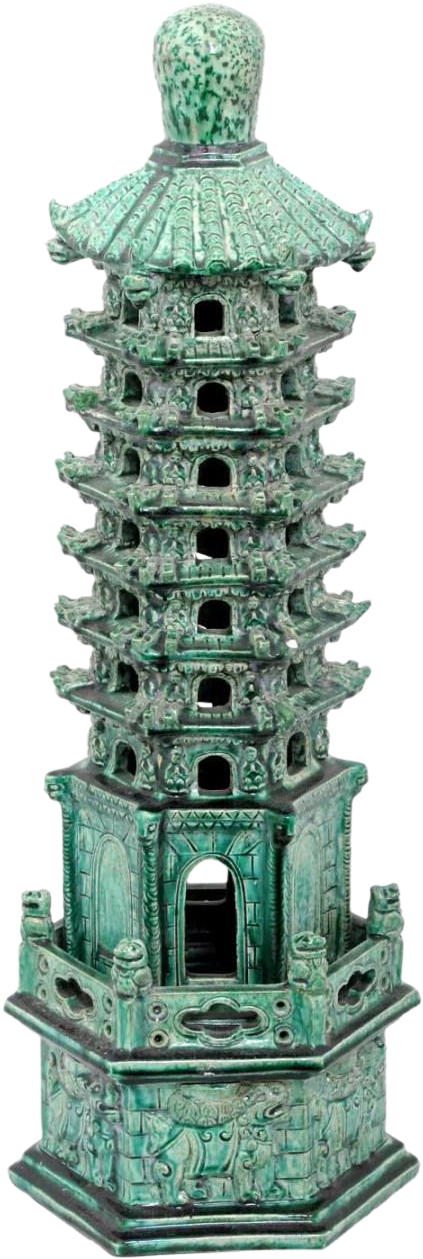 Excellent Chinese Pottery Pagoda Tower - Pagoda (1350x1350), Png Download