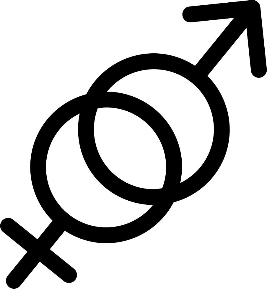 And Female Symbols Svg - Gender Symbol Png (904x981), Png Download
