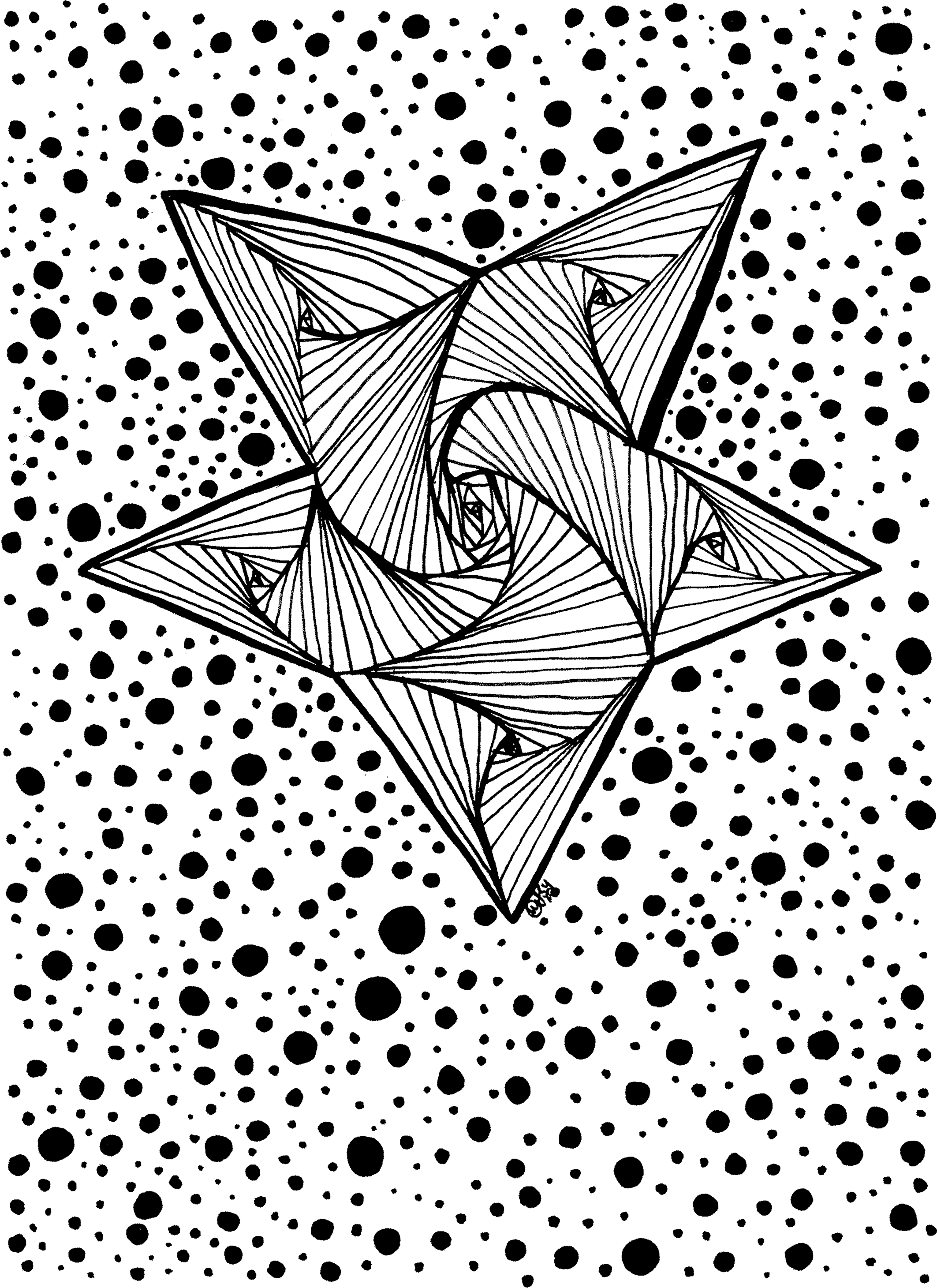 Star - Drawing (2125x2920), Png Download