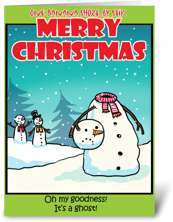Ghost Snowman Greeting Card - Cartoon (700x792), Png Download
