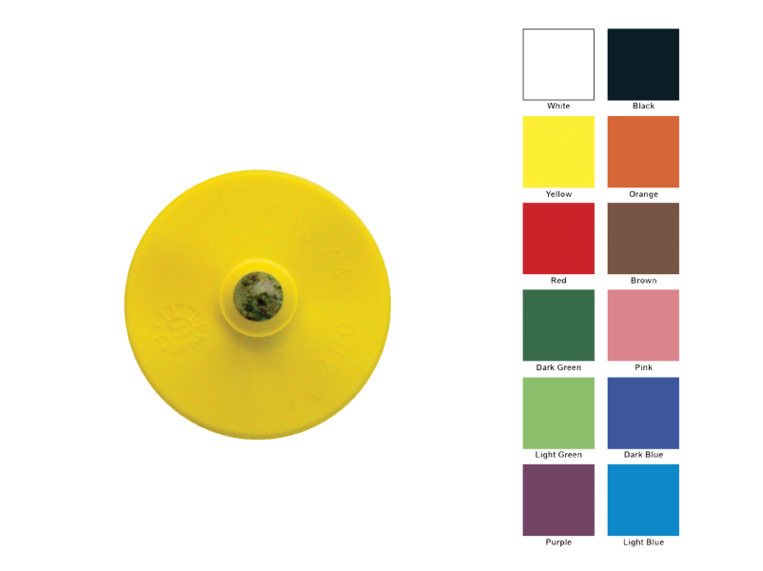 Allflex Eartag Lazatag Button Male Yellow - Circle (763x571), Png Download