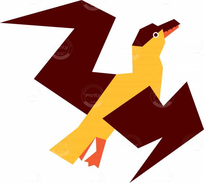 Flying Bird - Graphic Design (668x600), Png Download