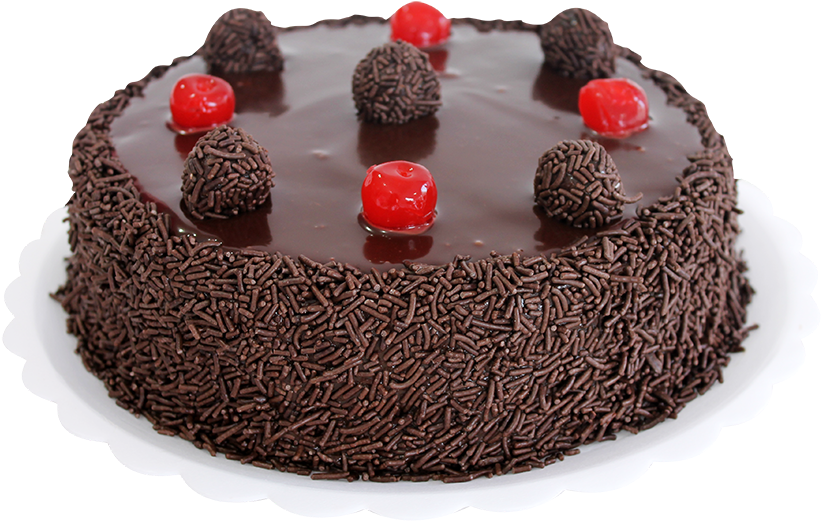 Brigadeiro Com Cereja - Chocolate Cake (1000x667), Png Download