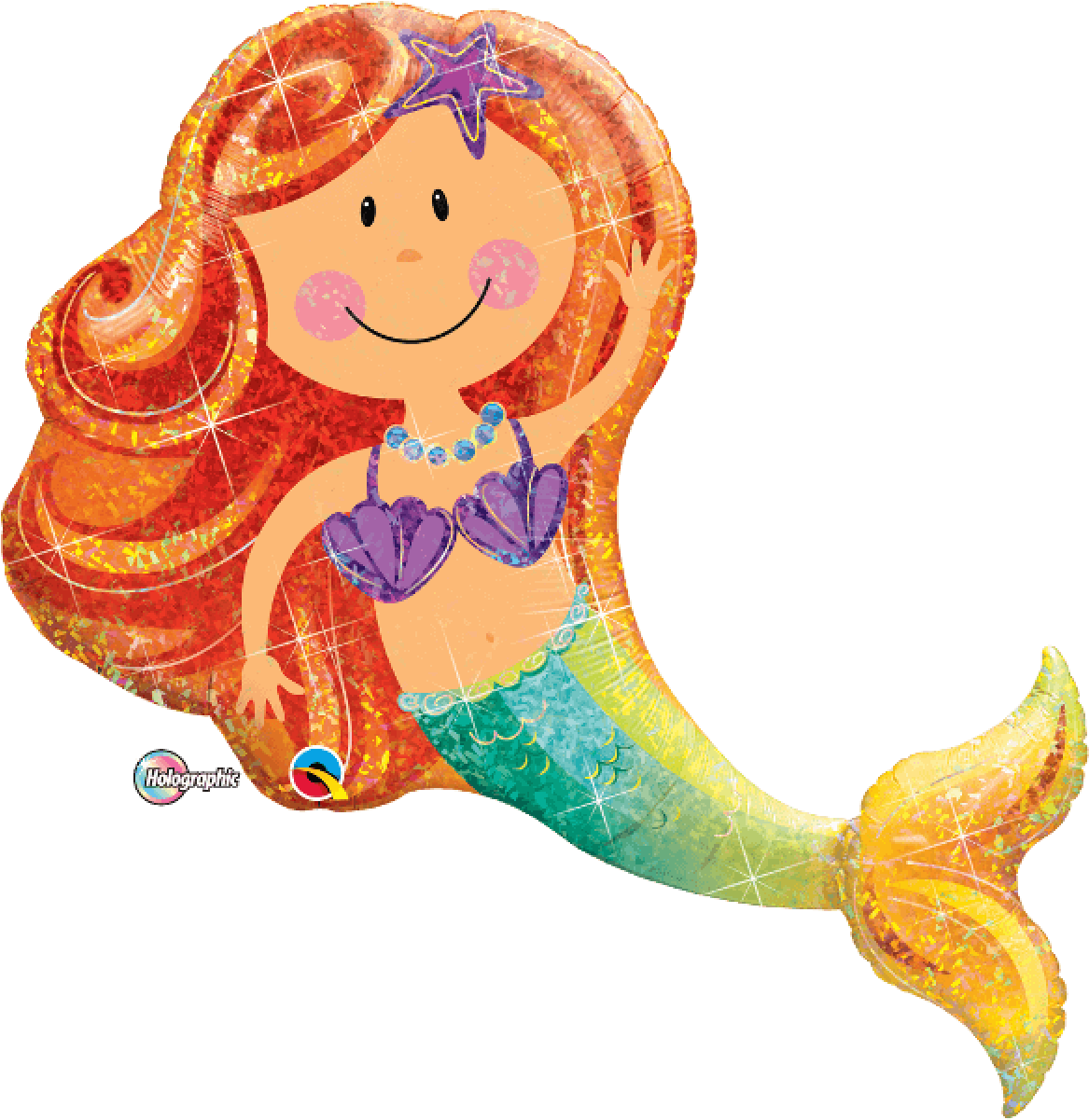 Balão Metalizado Sereia 38" - Mermaid Foil Balloon (1200x1200), Png Download