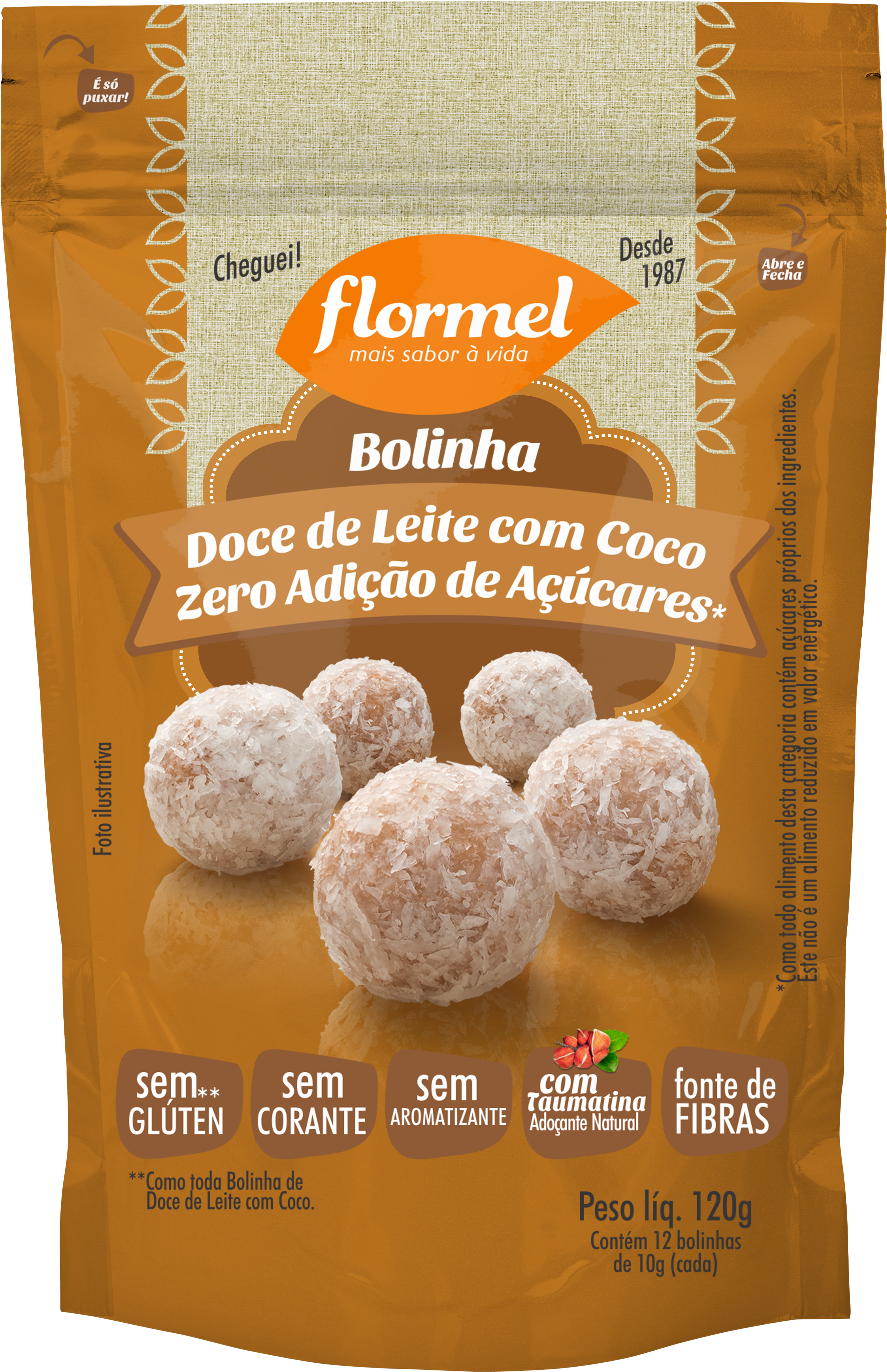 Bolinha Doce De Leite 120gpng - Flormel (3698x5192), Png Download