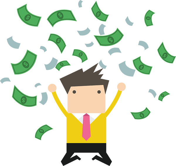 Yuppie Pawn Shop Inc - Raining Money Cartoon (600x568), Png Download