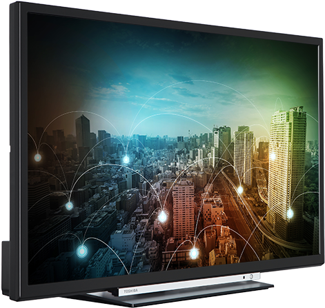 24" Toshiba Hd Ready Wlan Tv Perspective - 24 Led Tv Toshiba 24w3753dg (640x640), Png Download