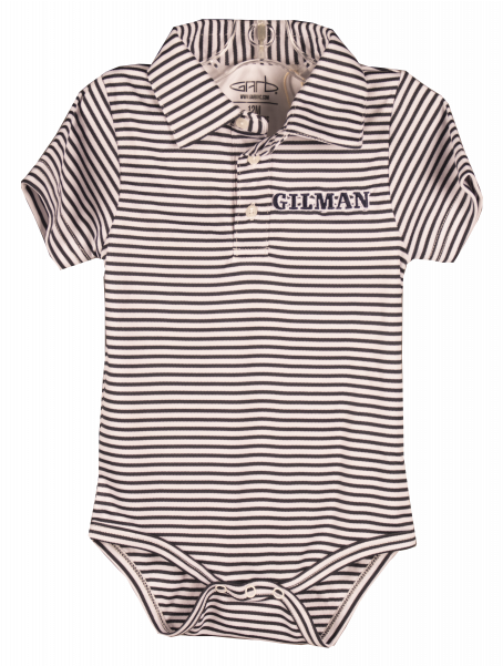 Onesie Polo Blue And White Stripe - Polo Shirt (600x600), Png Download