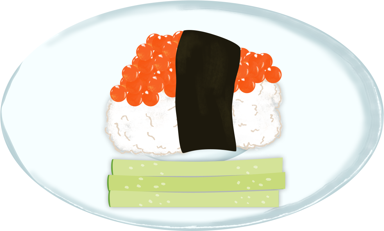 Sushi Caviar Decorative Elements Fresh Png And Psd - Steamed Rice (2000x2000), Png Download
