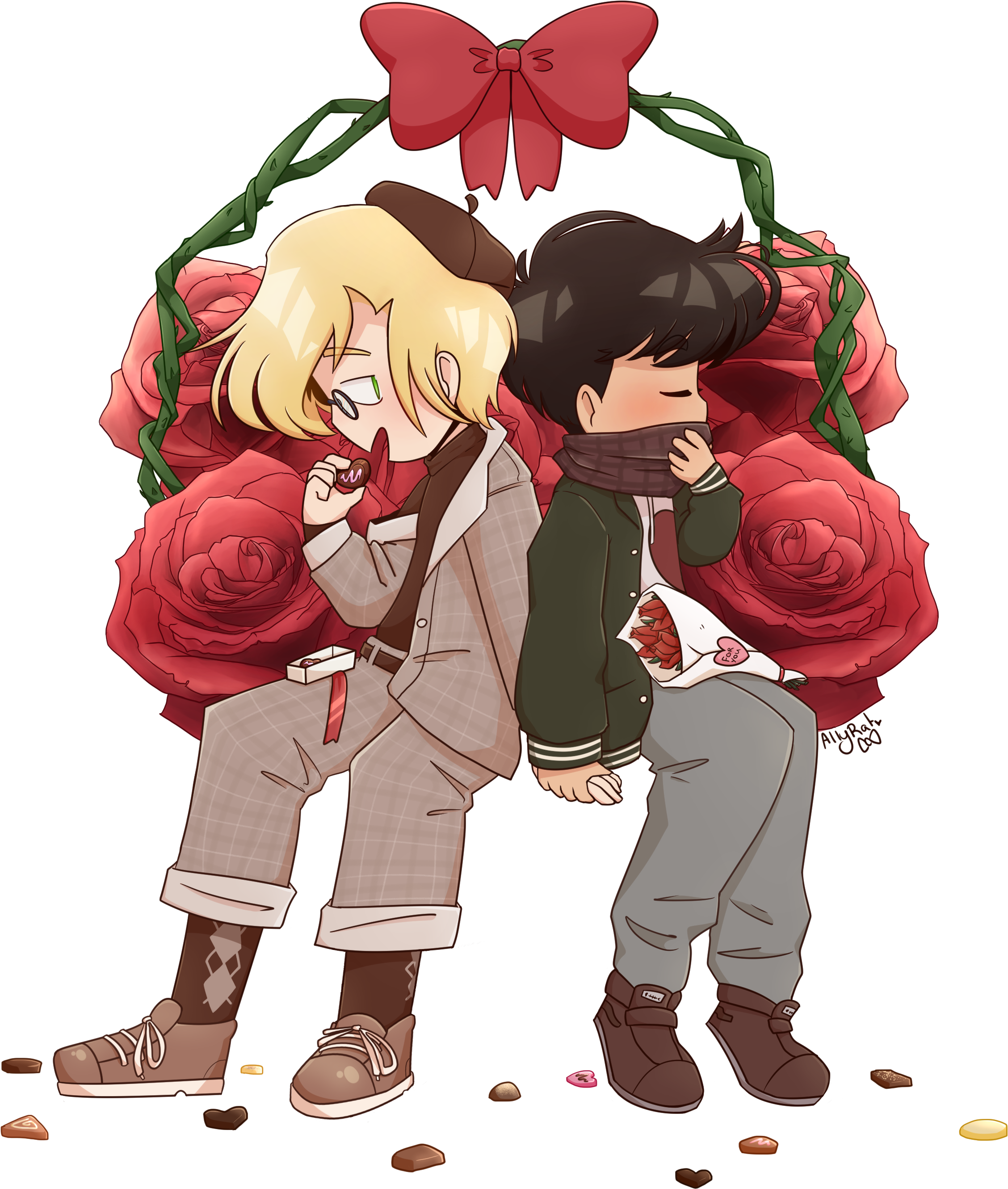 The Official Banana Fish Valentine's Day Art Really - Valentine's Day (2555x2760), Png Download