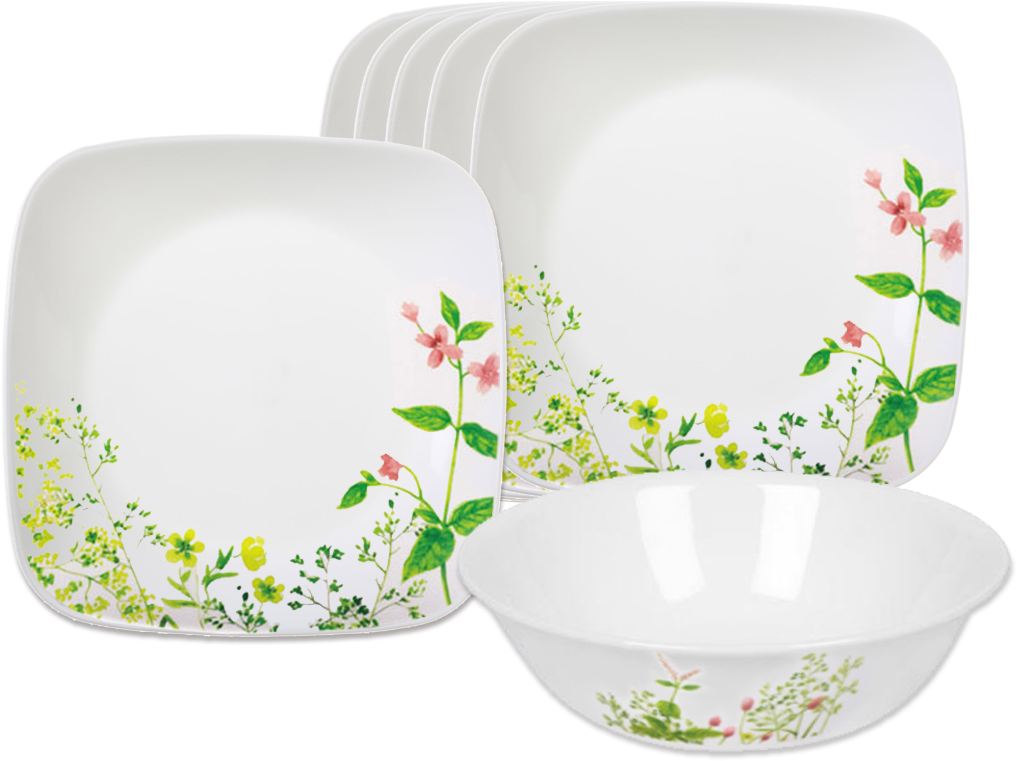 7-pc Corelle Provence Garden Set - Bowl (1500x867), Png Download