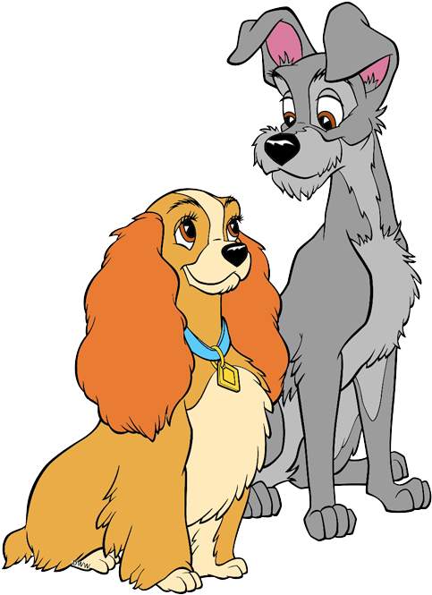Lady And The Tramp Png - Disney Characters Lady And The Tramp (500x672), Png Download