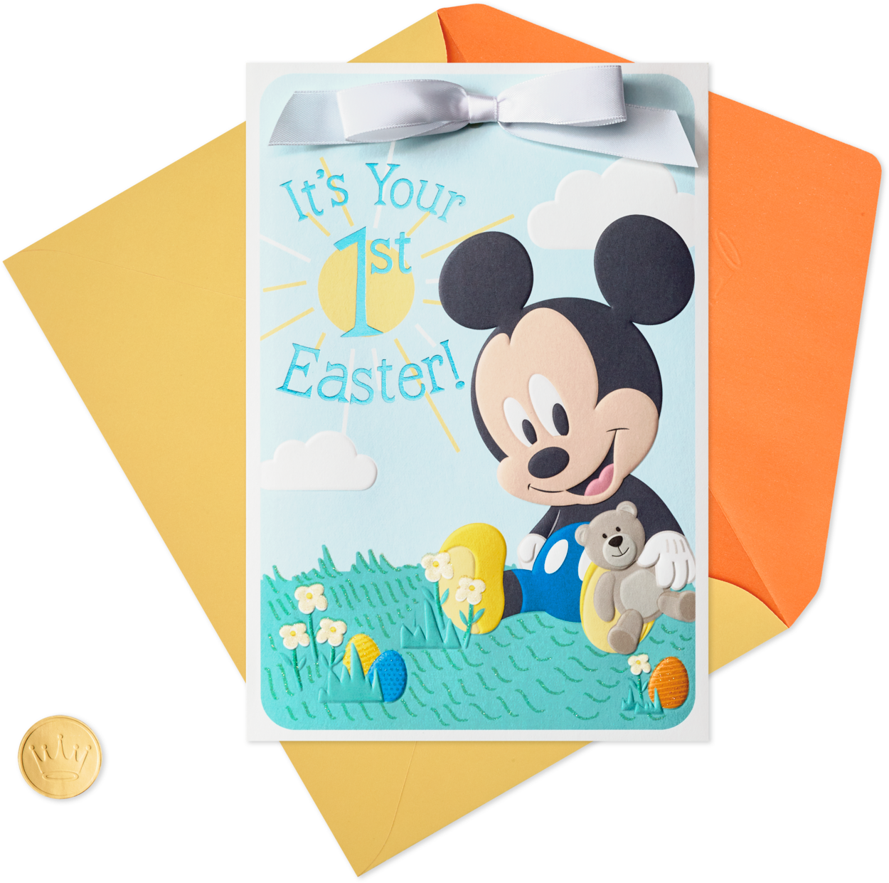 Disney Mickey Mouse First Easter Card For Baby - Cartoon (1470x1470), Png Download