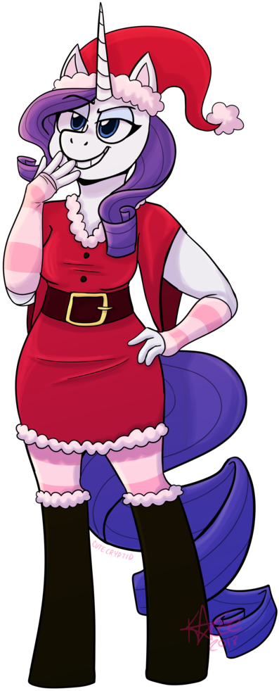 Corruptedcryptid, Christmas, Female, Hat, Holiday, - Cartoon (465x1024), Png Download