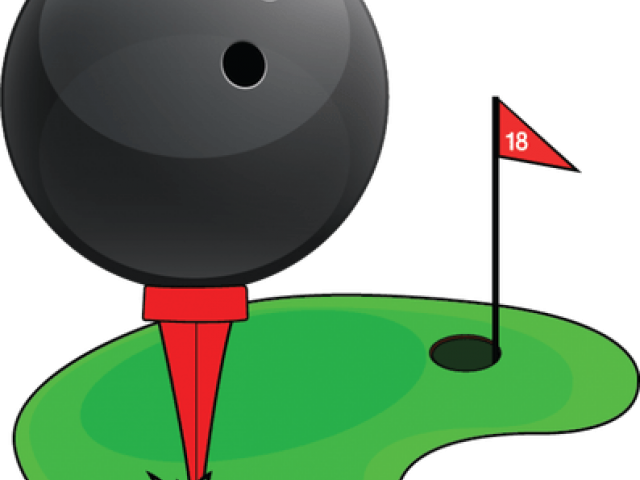 Mini Golf Clipart Green Silhouette (640x480), Png Download