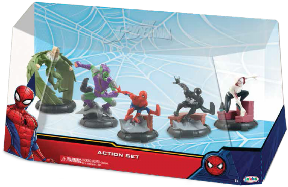 Domo Colecionável Com Figuras Homem Aranha - Figurine (600x600), Png Download