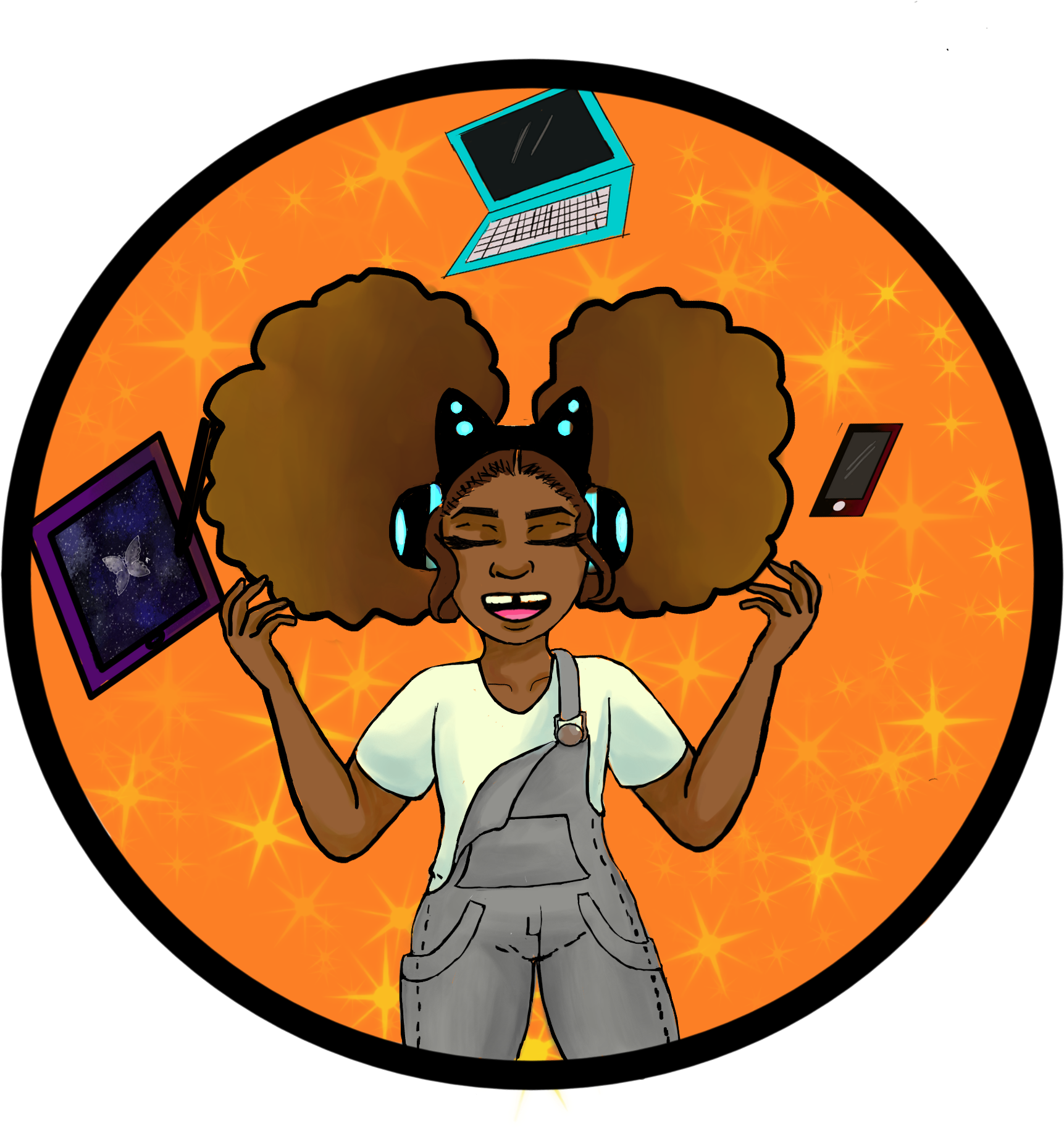 Pigtails Png (2400x2400), Png Download