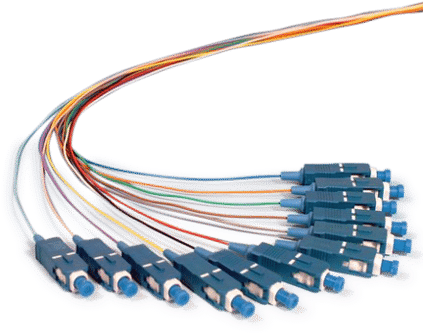 Uconx® 12 Fiber Sc Pigtail - Storage Cable (500x665), Png Download