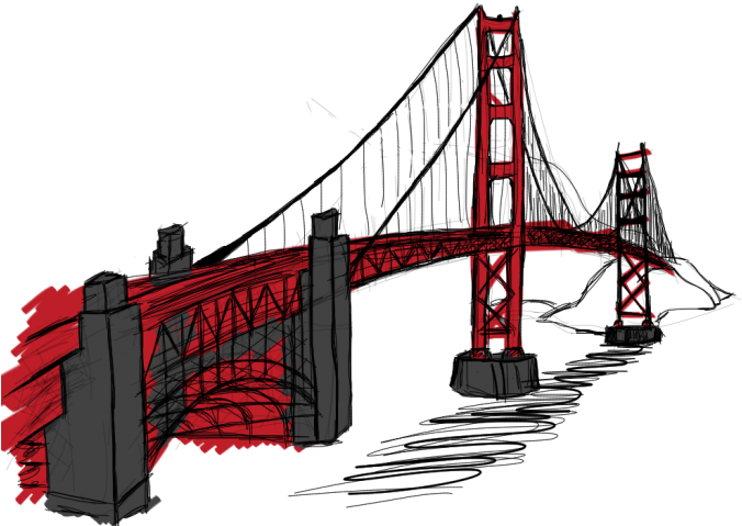 Golden Gate Bridge Png (700x525), Png Download
