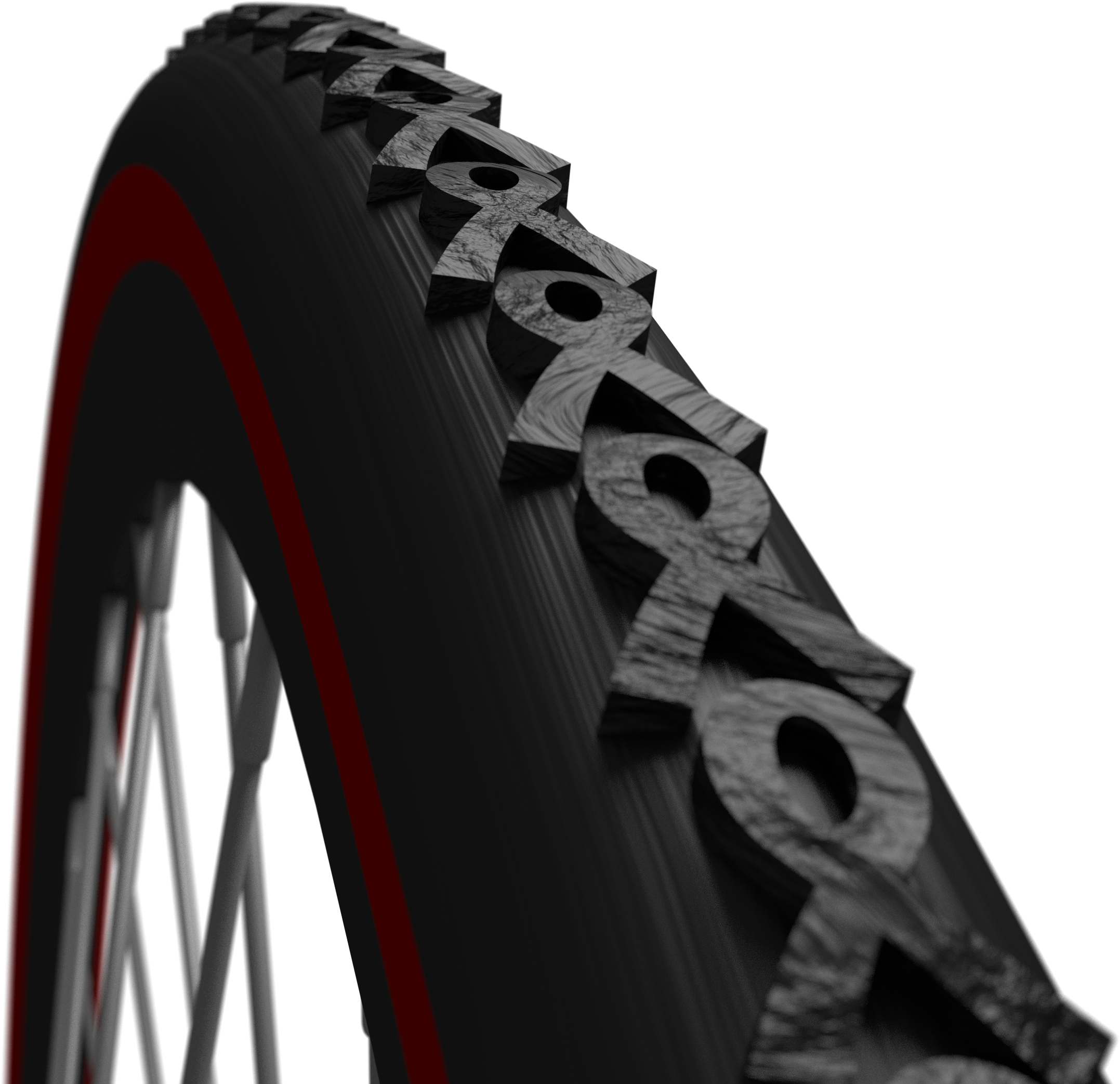 Aids Red Ribbon Ride Tread - Bicycle Tire (3840x2160), Png Download