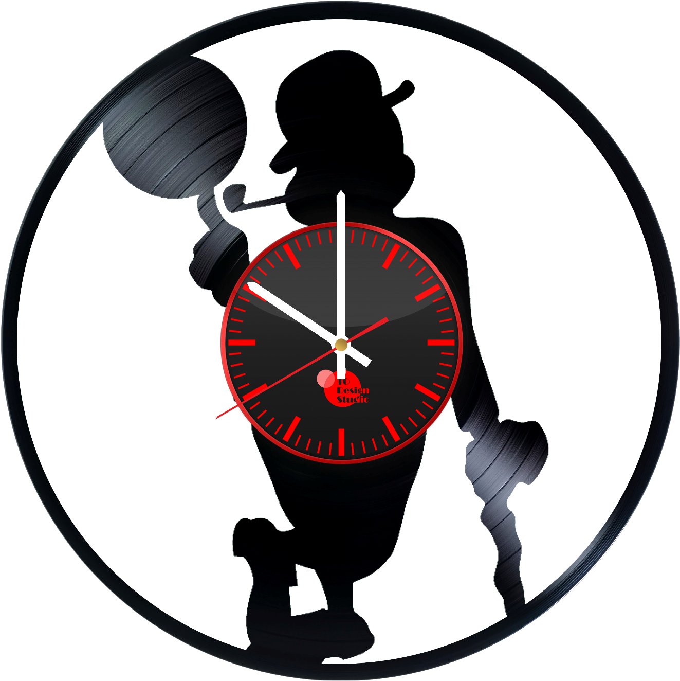 Nba Boston Celtics Handmade Vinyl Record Wall Clock - Boston Celtics Logo Design (1500x1500), Png Download