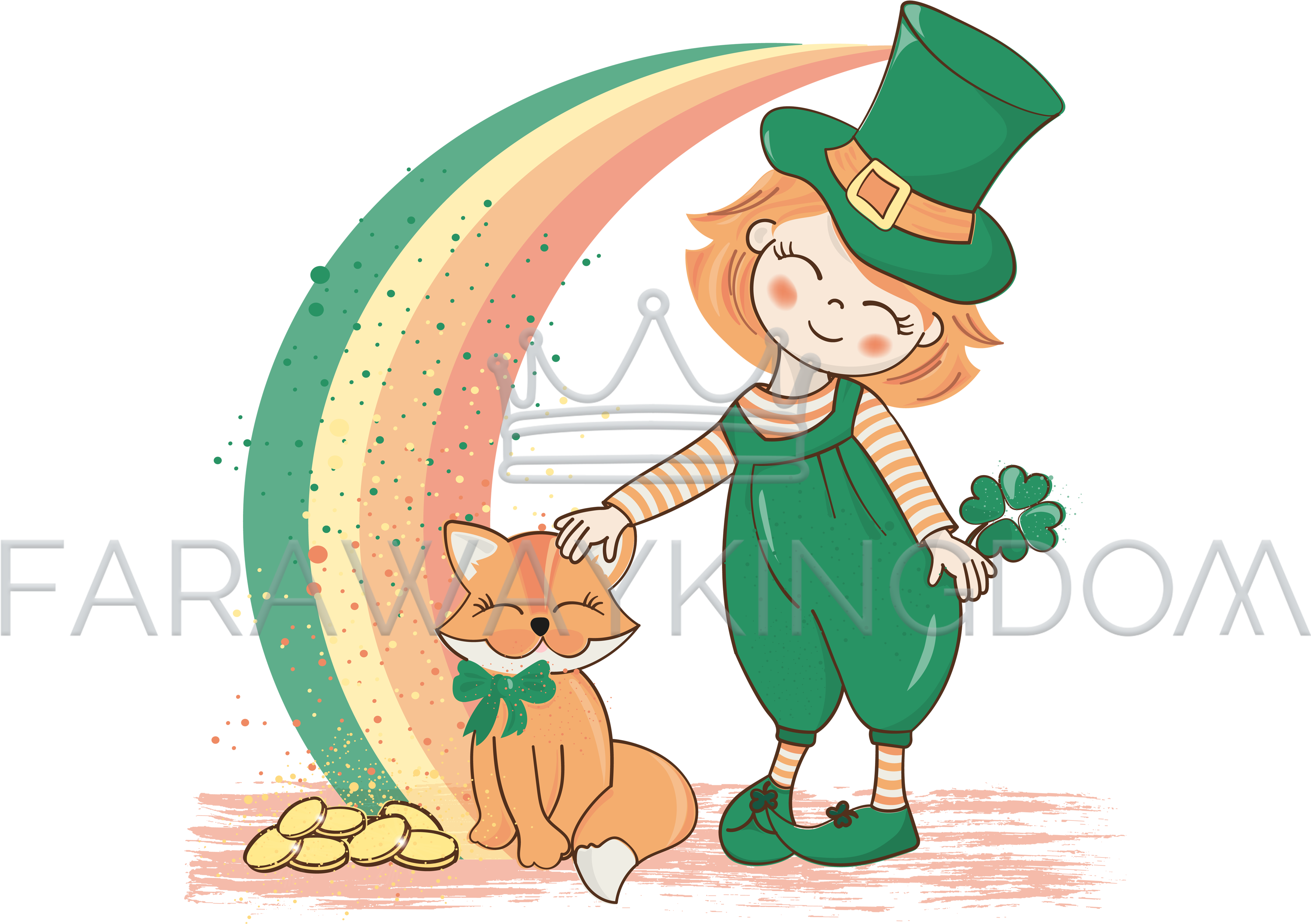 Patrick Rainbow Saint Patrick Day Vector Illustration - Saint Patrick's Day (3508x2480), Png Download
