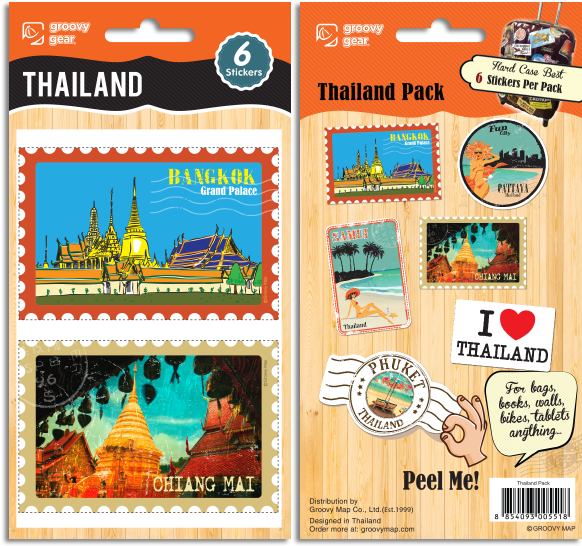 *thailand Pack, 8854093005518 Groovy Gear® - Singapore Travel Sticker Png (623x580), Png Download