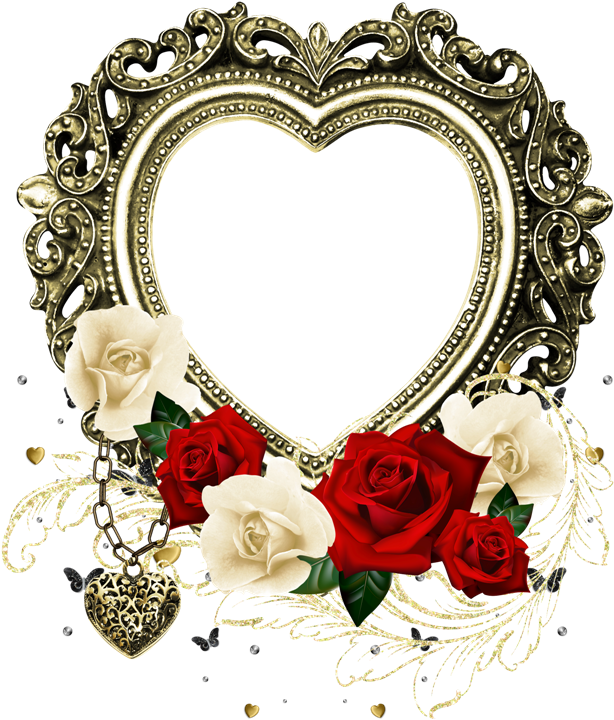Heart Outline, Happy Heart, I Love Heart, My Heart, - Silver Picture Frame Heart Png (650x742), Png Download