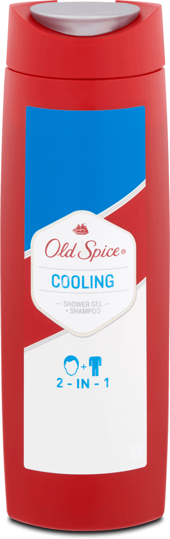 Old Spice Tusfürdő Hair&body Cooling, 400 Ml Tartósan - Old Spice (545x1720), Png Download