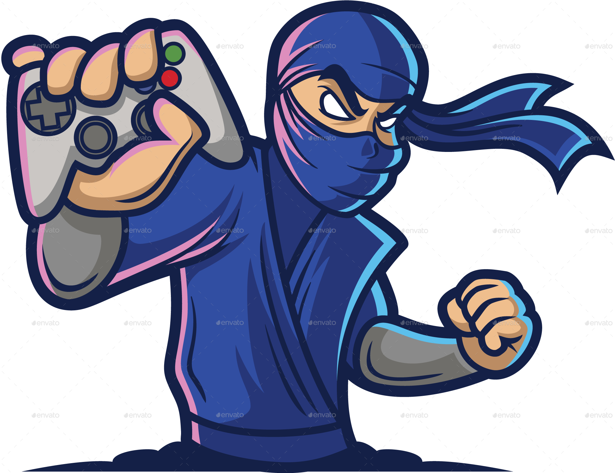 Png/gaming Ninja Logo Color 01 - Ninja Logo Gaming Png (2001x1538), Png Download