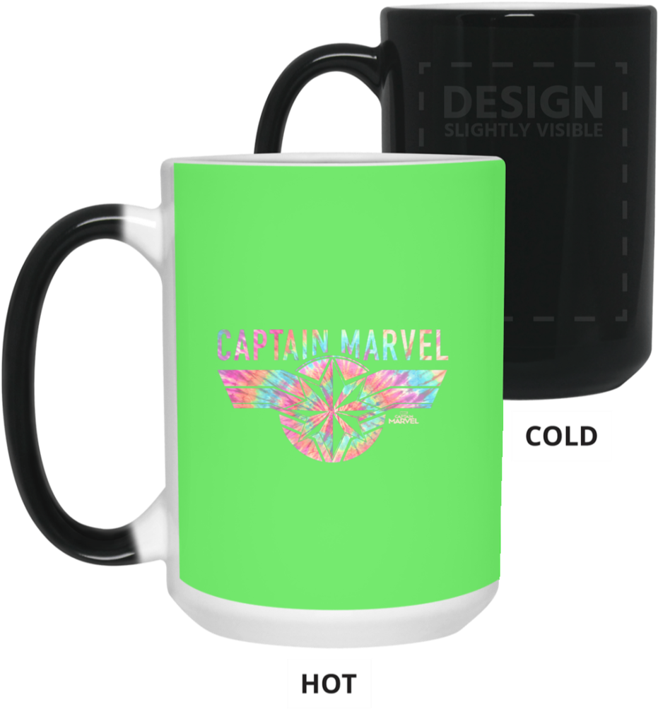 Captain Marvel Logo Banner Tie Dye Colors Color Changing - 23 Years And Counting (1024x1024), Png Download