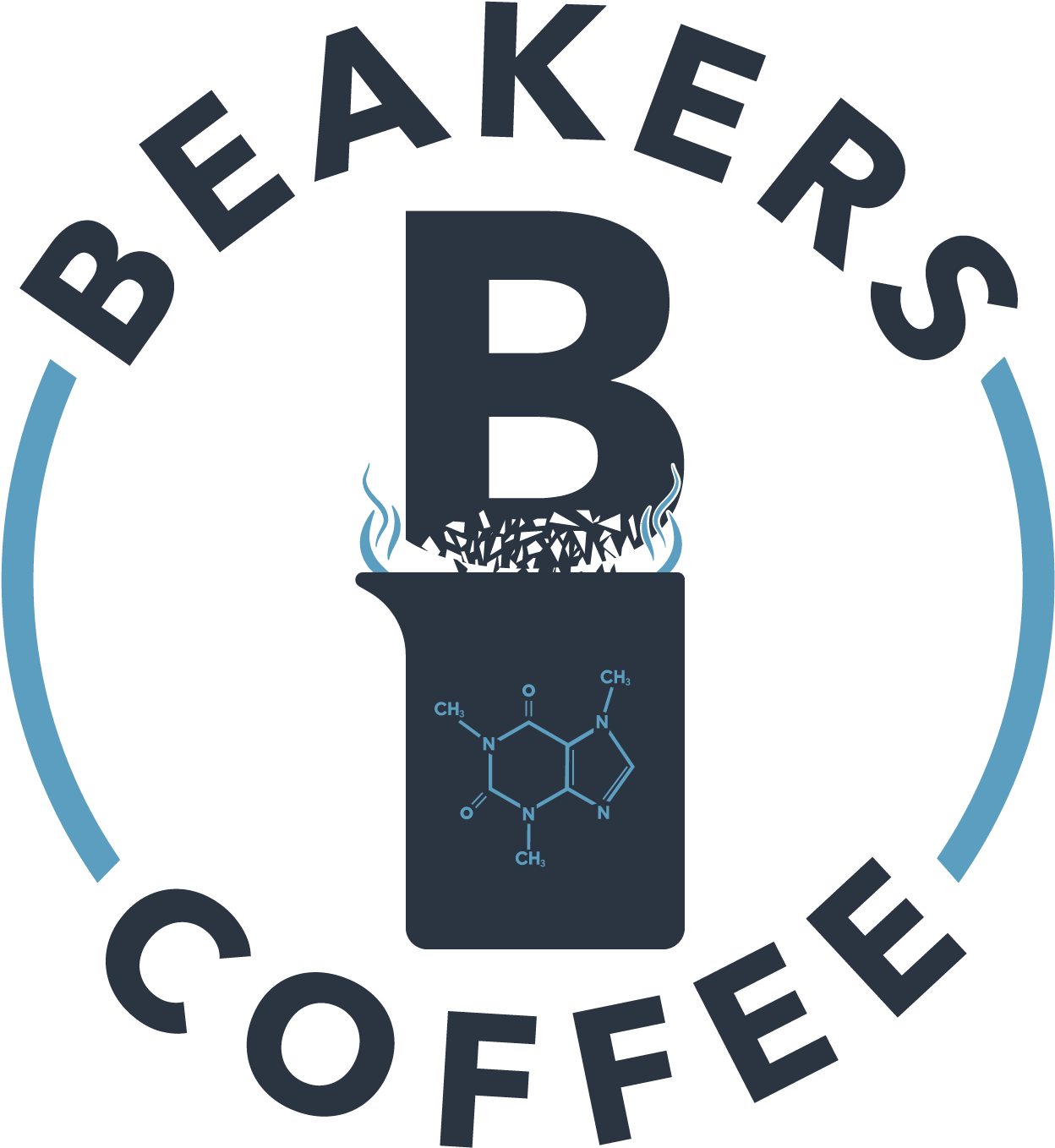 Beakers Coffee / Sno Biz - Graphic Design (1367x1439), Png Download