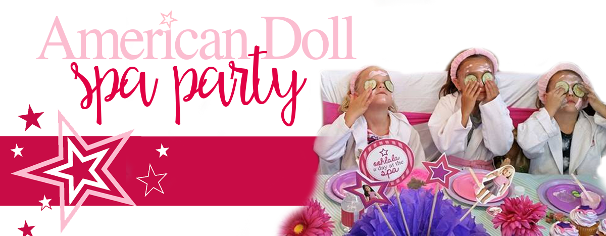 American Girl Doll Inspired Spa Party For Kids Birthday - Girl (1200x467), Png Download