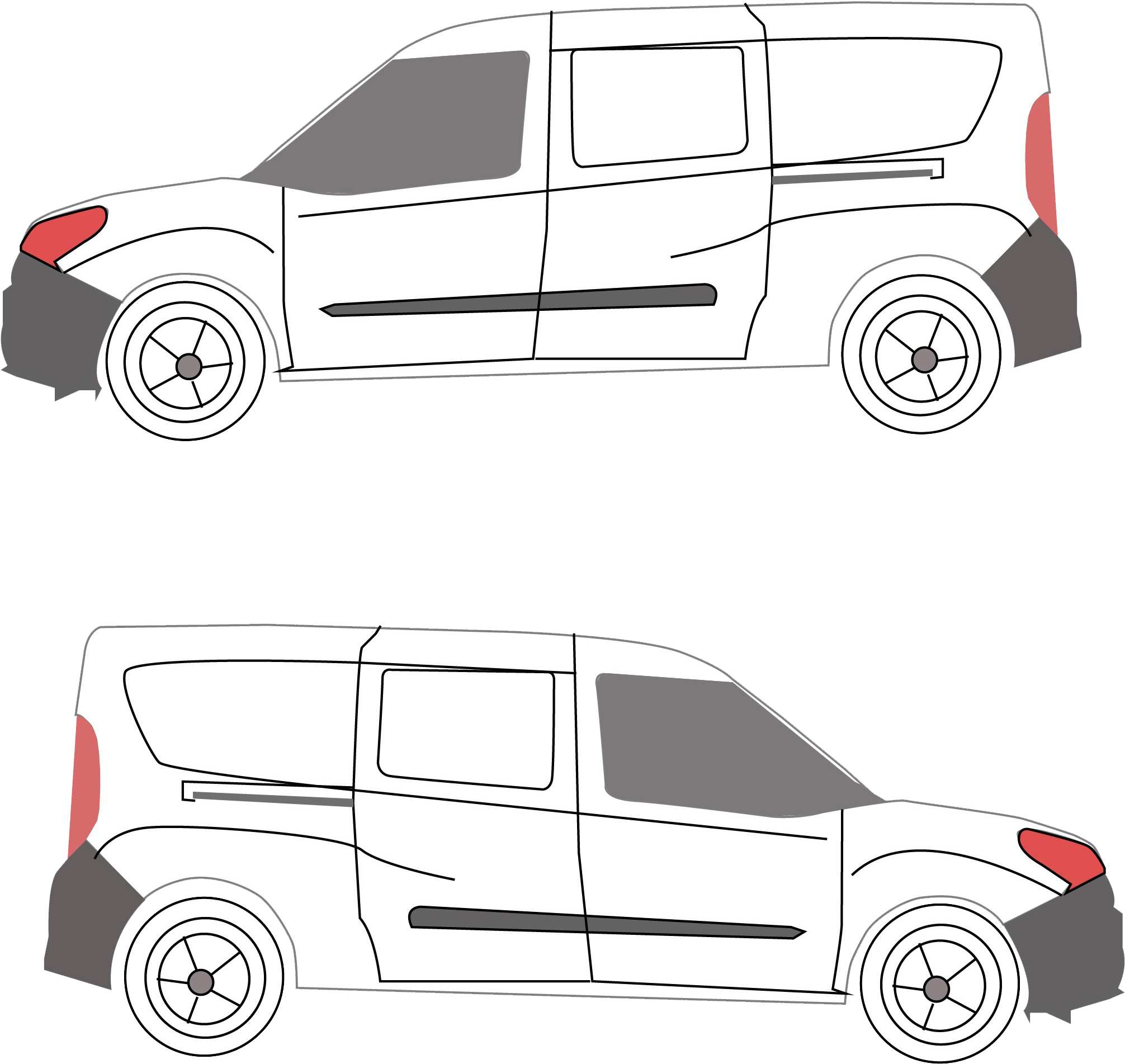 2107 X 2152 5 - Compact Van (2107x2152), Png Download