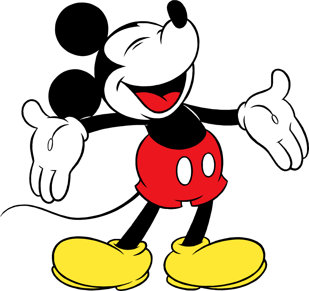 Christmas Clipart Mickey Mouse - Classic Mickey Mouse Clipart (1042x979), Png Download