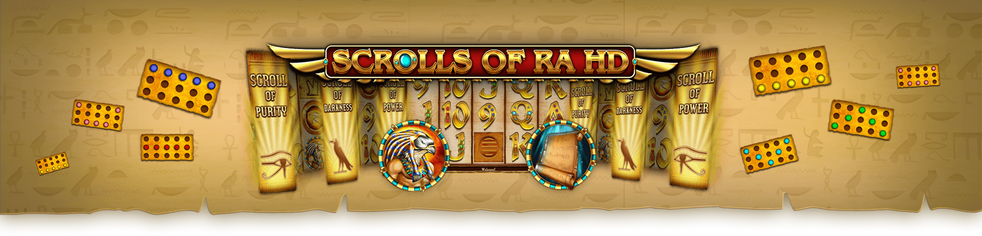 Scrolls Of Ra Hd Leaderboard Promotion - Illustration (1920x462), Png Download