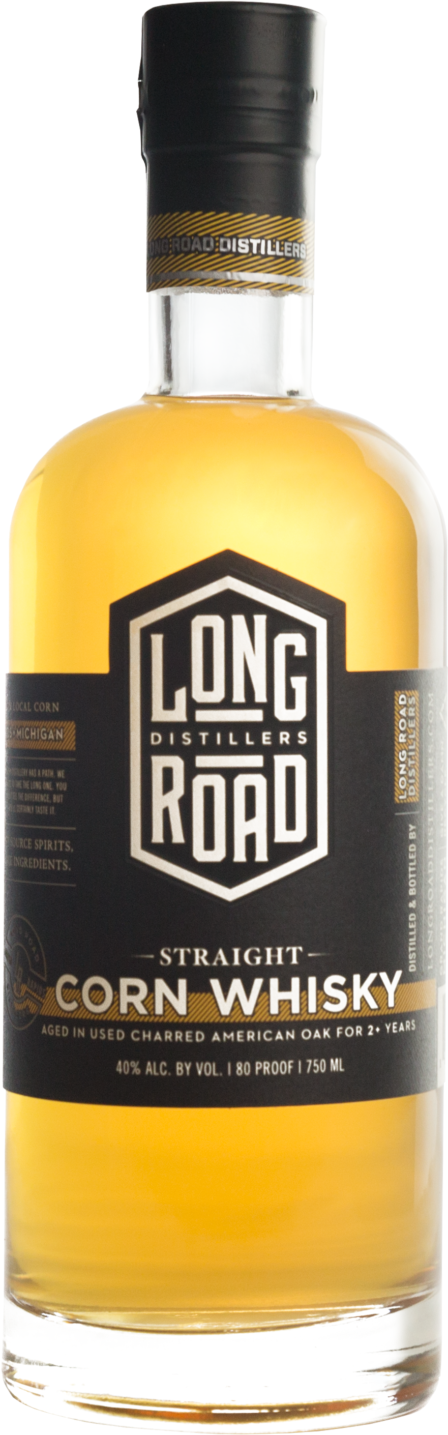 Straight Corn Whisky Long Road Distillers - Bombardino (1155x2869), Png Download