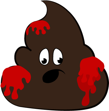 Bloody Poop, Blood In Poop, Blood Clots In Stool - Cartoon (800x800), Png Download