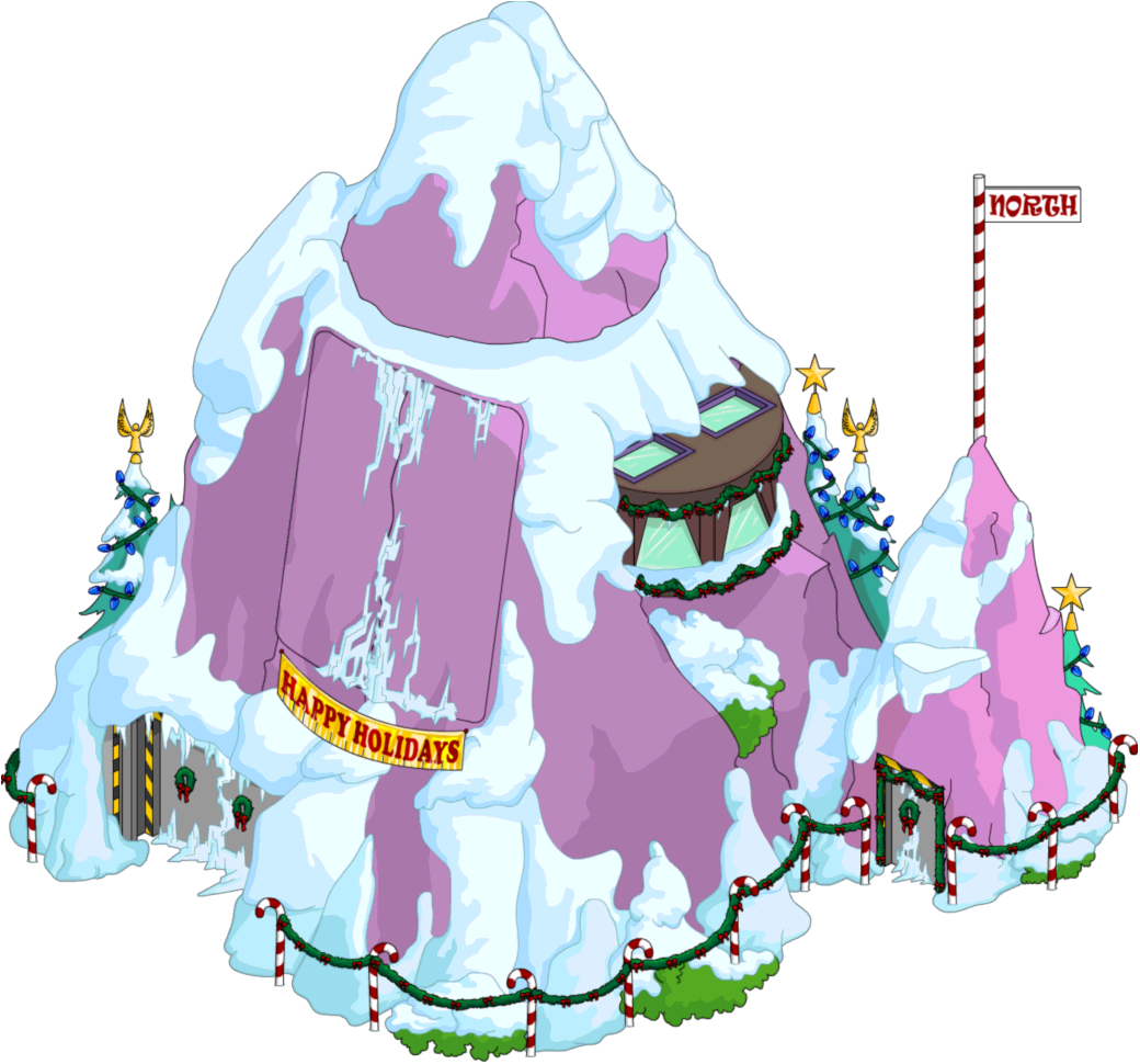 Christmas Volcano Lair - Christmas Volcano (1040x970), Png Download