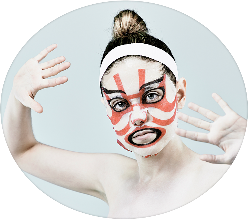 歌舞 伎 フェイス マスク (942x779), Png Download