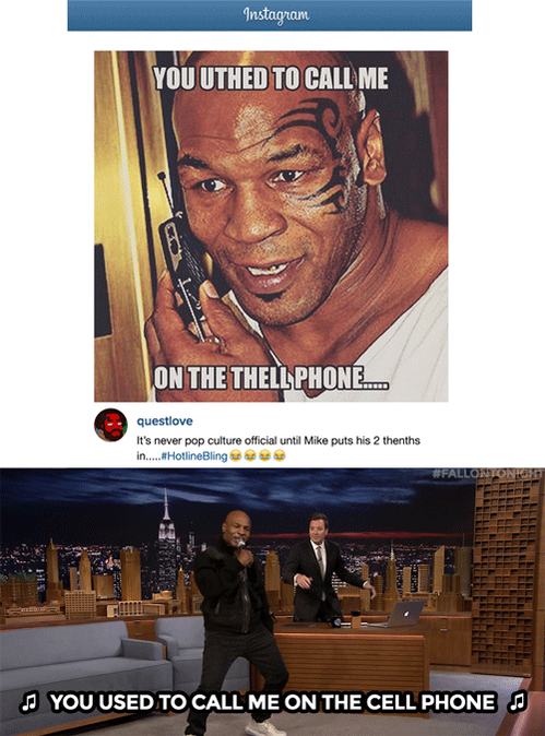 Miketyson's Version Of @drake's "hotline Bling" Is - Mike Tyson Lisp Gif (499x674), Png Download