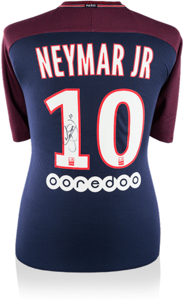 Neymar Jr Signed Paris Saint Germain Jersey 2017 18 - Playera De Neymar Psg (600x614), Png Download
