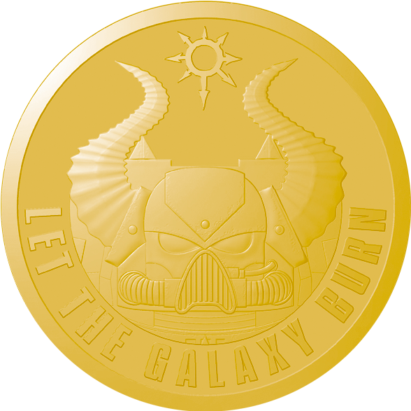 Nottingham Chaos Marine Let The Galaxy Burn - Circle (640x586), Png Download