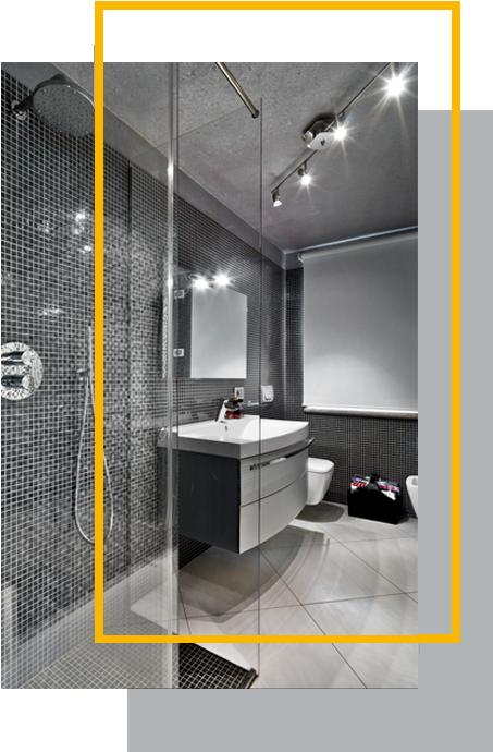 Interior Expertise - Mosaic Feature Wall Bathroom (514x689), Png Download