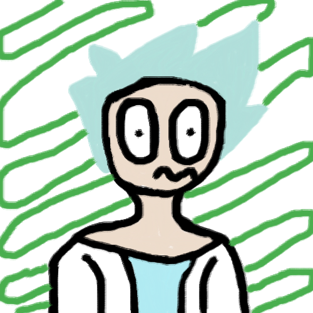 Brush Tool Test Rick As Morty (1000x1000), Png Download