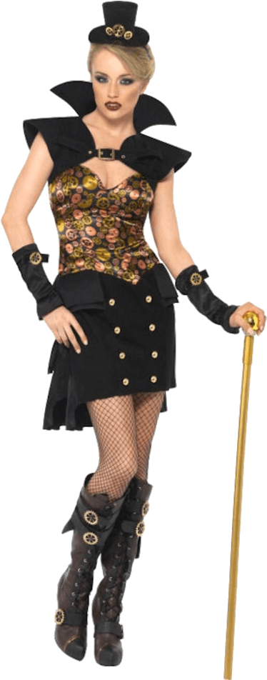 Sexy Steampunk Vampire Costume - Halloween Kostumer Vampyr (600x951), Png Download