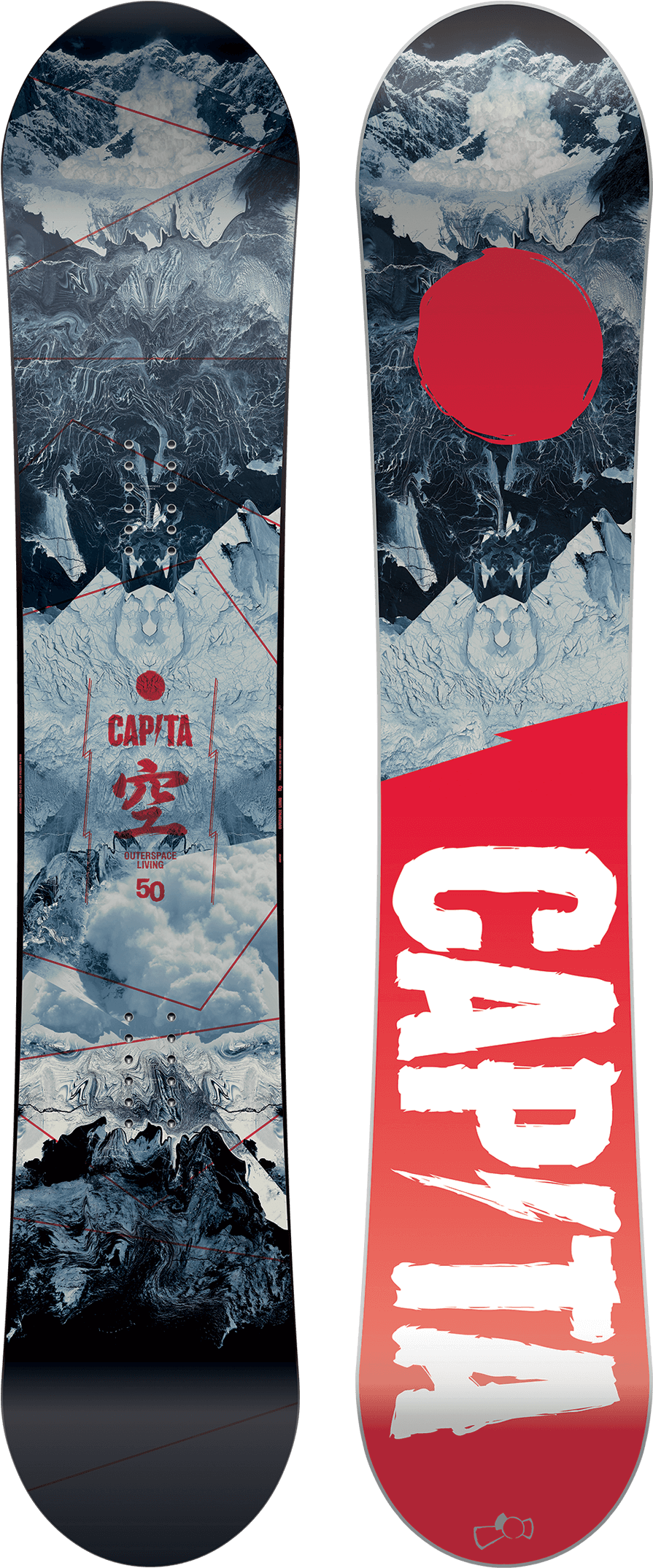 Capita Outerspace Living Snowboard (934x2335), Png Download
