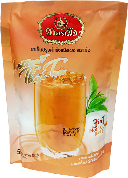 3 X Thai Iced Milk Tea Instant Powder 3 In 1 Thai Tea - Thai Tea (615x820), Png Download