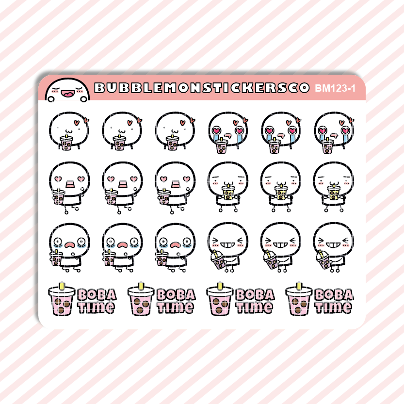 Boba Bubble Tea Bubblemons Bm123 - Feeling Disturbed (833x833), Png Download